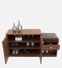 Kutsu Shoe Rack with Seating in Natural Teak Finish