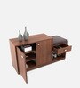 Kutsu Shoe Rack with Seating in Natural Teak Finish