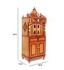 Brown Teak Wood Floor Rested Mandir With Door