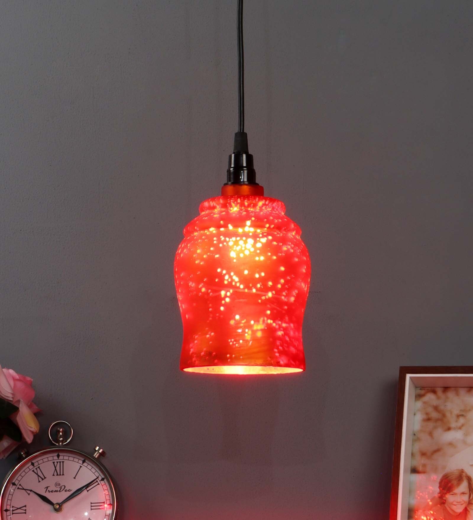 Buy Kwan Copper Glass Single Hanging Light CasaCraft By Pepperfry at