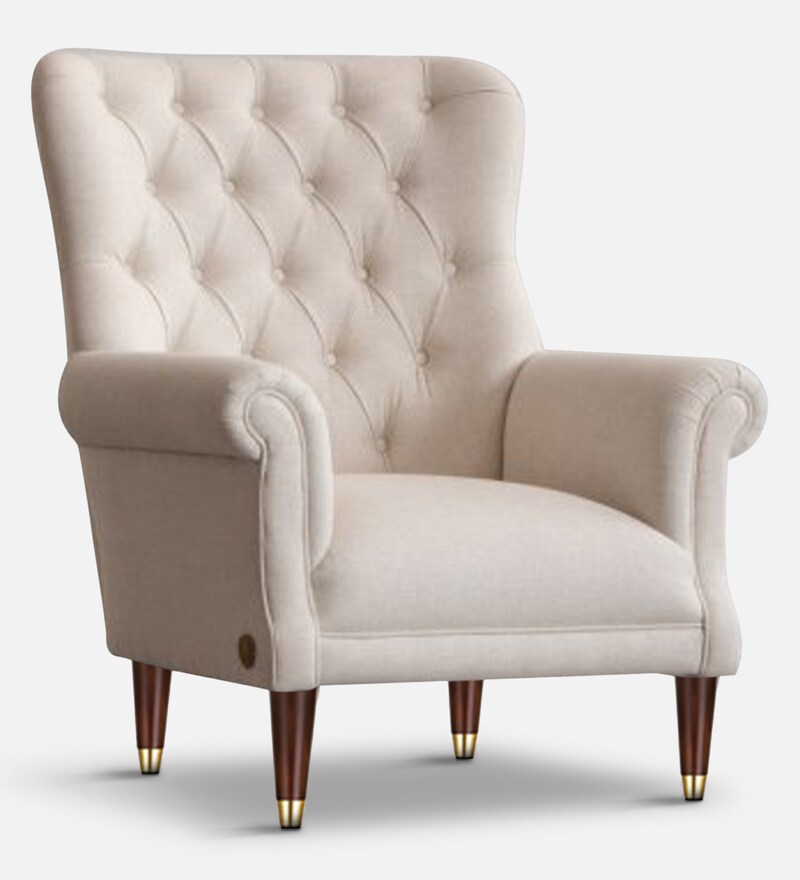 cream color arm chair