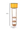 Deigo Orange Fabric Shade Shelf Floor Lamp With Wood Base