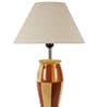 Kwan Pink Fabric Shade Table Lamp with Meena Base