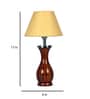 Kwan White Fabric Shade Table Lamp with Natural Base