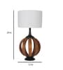 Kwan White Fabric Shade Table Lamp With Natural Base