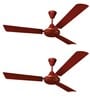 KWW Altoz 1200 Mm High Speed Ceiling Fan (Brown) Set of 2