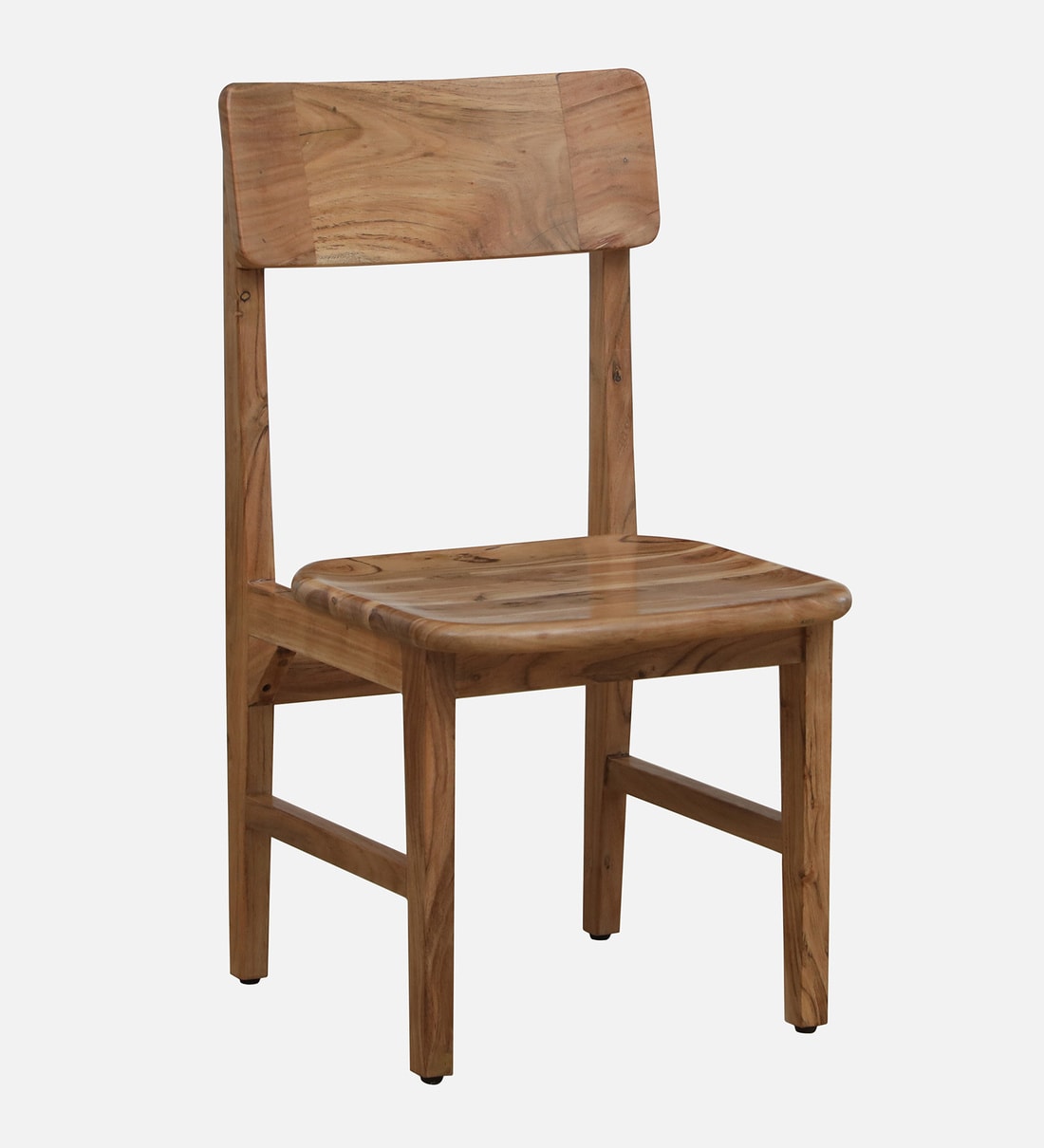 Kylie Acacia Wood Dining Chairs In Natural Finish (Set of 2)