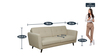 Kylie Fabric 3 Seater Sofa In Beige Colour