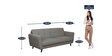 Kylie Fabric 3 Seater Sofa In Sandy Brown Colour
