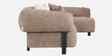 Kyoto Fabric LHS Sectional Sofa (3 + Lounger) In Dark Brown Colour