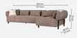 Kyoto Fabric LHS Sectional Sofa (3 + Lounger) In Dark Brown Colour