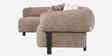 Kyoto Fabric RHS Sectional Sofa (3 + Lounger) In Dark Brown Colour