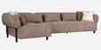 Kyoto Fabric RHS Sectional Sofa (3 + Lounger) In Dark Brown Colour