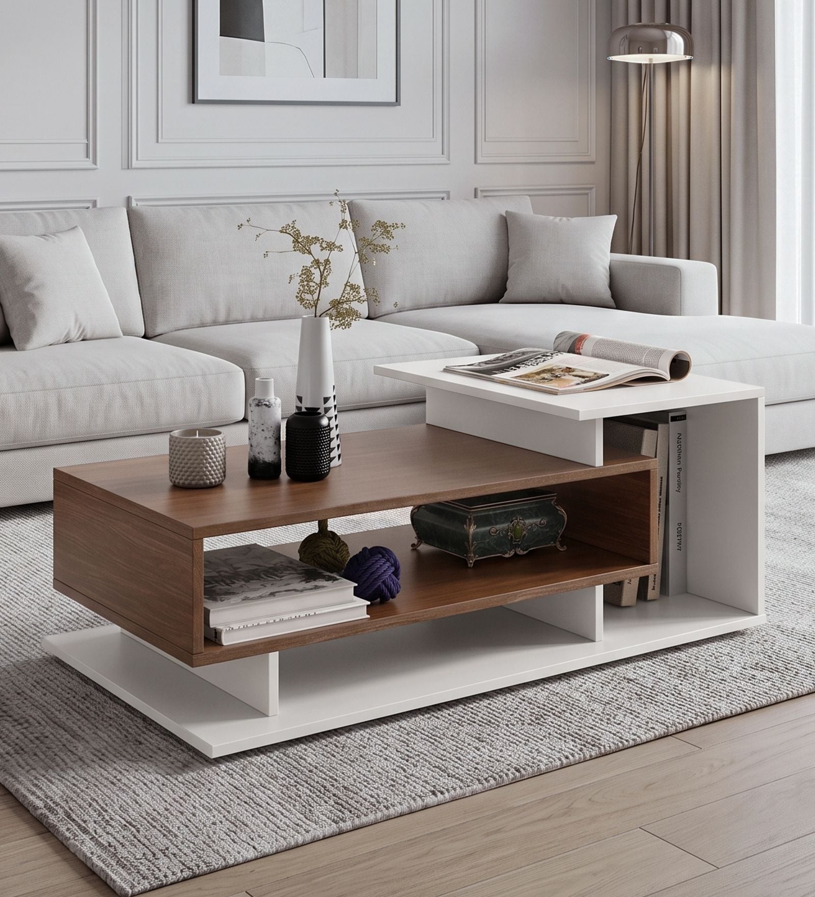 Kyo Coffee Table in Choco Walnut Colour