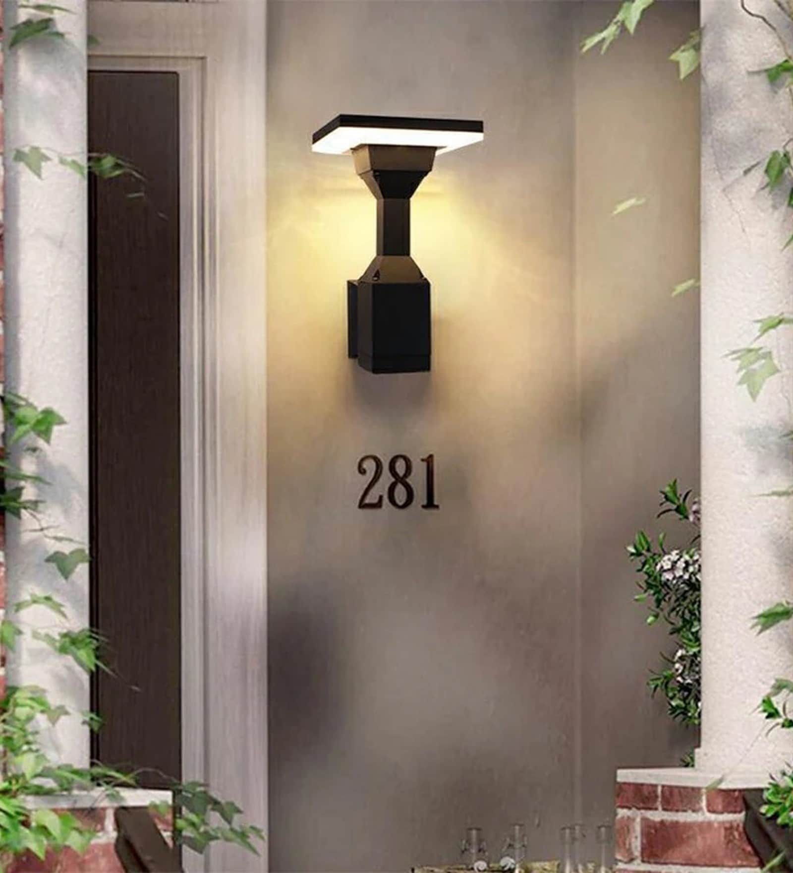 Kyoto Sand Black Outdoor LED Wall Sconce 12W Warm White