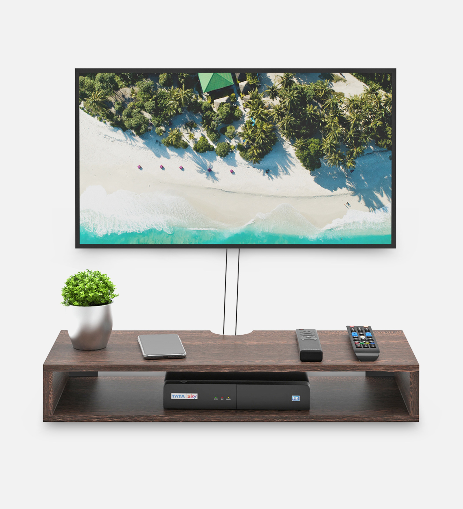 Kyvid TV Unit in Wenge Finish for TVs up to 43"