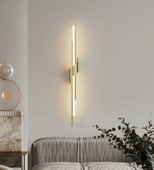 Kyoto Linear Gold Tube Profile LED 25 Inch Wall Sconce