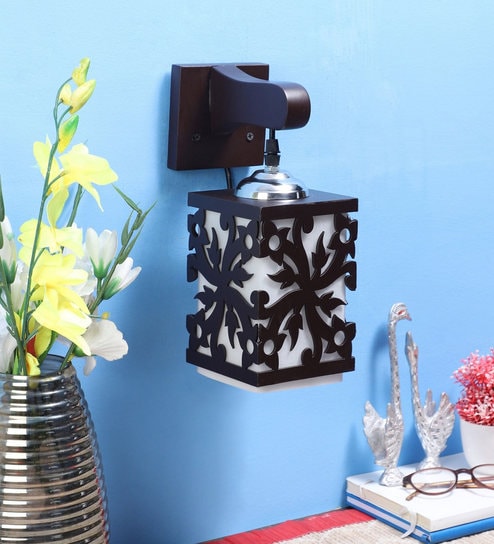 Kyros Black Wood Wall Light