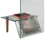 Kyle Glass End Table In Durian Finish
