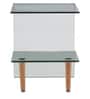 Kyle Glass End Table In Durian Finish