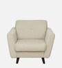 Kylie Fabric 1 Seater Sofa In Beige Colour