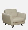Kylie Fabric 1 Seater Sofa In Beige Colour
