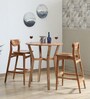 Kylie Acacia Wood 2 Seater Bar Table Set In Natural Finish