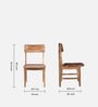Kylie Acacia Wood 4 Seater  Round Dining Set with glass top In Natural Finish