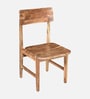 Kylie Acacia Wood 4 Seater  Round Dining Set with glass top In Natural Finish