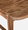 Kylie Acacia Wood 4 Seater  Round Dining Set with glass top In Natural Finish