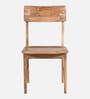 Kylie Acacia Wood 4 Seater  Round Dining Set with glass top In Natural Finish