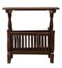 Kylie Teak Wood End Table in Walnut Finish