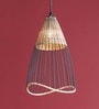 Flamingo Kyoto Black Iron and Cane Hanging Light