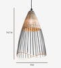 Flamingo Kyoto Black Iron and Cane Hanging Light