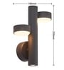 Kyoto Halo Matte Black LED Wall Sconce with Up-Down Lighting
