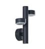 Kyoto Halo Matte Black LED Wall Sconce with Up-Down Lighting