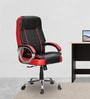 Kyoto Leatherette High Back Executive Chair in Black & Red Colour