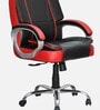Kyoto Leatherette High Back Executive Chair in Black & Red Colour