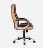 Kyoto Leatherette High Back Executive Chair in Tan & Black Colour
