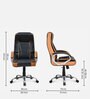 Kyoto Leatherette High Back Executive Chair in Tan & Black Colour
