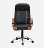 Kyoto Leatherette High Back Executive Chair in Tan & Black Colour