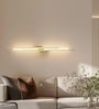 Kyoto Linear Gold Tube Profile LED 33 Inch Wall Sconce