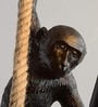 Kyoto Monkey Pendant Resin Hanging Light Black E27 Single Bulb