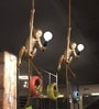 Kyoto Monkey Resin Pendant Ceiling Light E27 Black