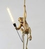 Kyoto Monkey Resin Pendant Ceiling Light E27 Black
