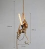Kyoto Monkey Resin Pendant Ceiling Light E27 Black