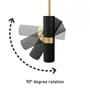 Kyoto Noir Gold Cylinder LED Pendant Light