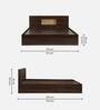 Kyoto Queen Size Bed in Dark Maple Finish
