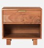 Kyoto Solid Wood Bedside Table In Natural Finish