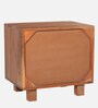 Kyoto Solid Wood Bedside Table In Natural Finish